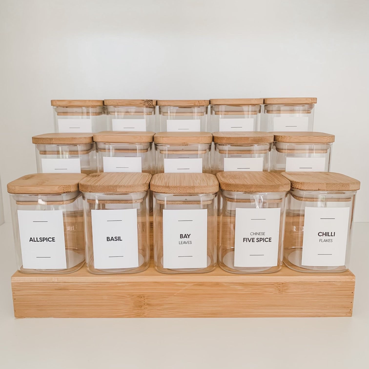 Natural Bamboo Spice Jars – Savvy & Sorted