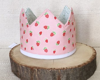 Enfants anniversaire couronne mousseline coton-Bébé Fête Tissu Couronne avec pompons 