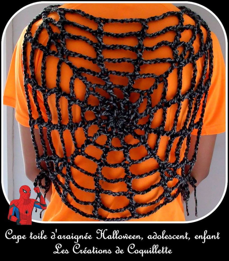 gift handmade child mittens crochet disguise adult grayblack cobweb teen Cape unisex handmade Halloween
