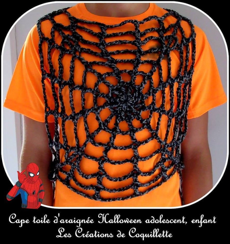 gift handmade child mittens crochet disguise adult grayblack cobweb teen Cape unisex handmade Halloween