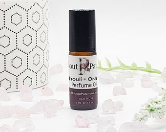 Patchouli + Orange Roll On Perfume Oil, Hippie Gift, Aromatherapy, All about Patchouli, Patchouli Oil, Birthday Gift, 100% Patchouli, Hippie