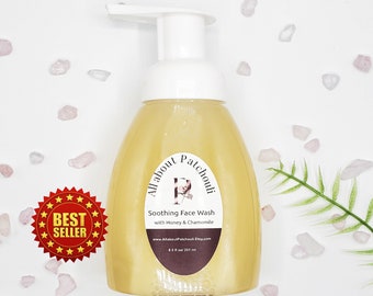 Foaming Honey + Chamomile Face Wash, All about Patchouli, Birthday Gift,  Dry Skin Face Wash, Teenage skin,