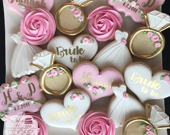 bridal shower cookie etsy