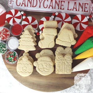 PRE-ORDER - Santa Christmas - Decorate Your Own Cookies Kit, DIY Cookie Decorating Kit, Virtual Party Cookie Decorating Kits, Ready to Gift
