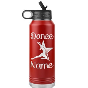 Personalized Dance Tumbler: 32oz Insulated Water Bottle