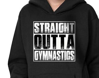 Gymnastics hoodie | Straight Outta Gymnastics Youth Hoodie | Gymnastics gift