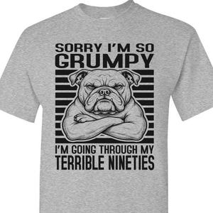 Terrible 90s Shirt: Sorry If I'm So Grumpy | Funny 90th Birthday Gift | Terrible Nineties Birthday Gifts For Him | Grandparent Humor Top