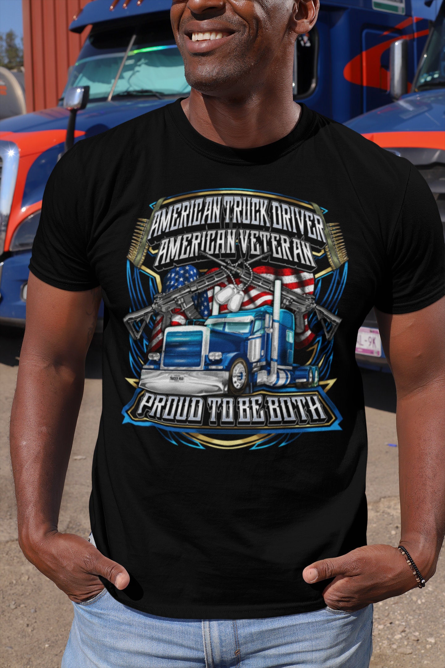 Trucker Shirt Veteran T-shirt American 