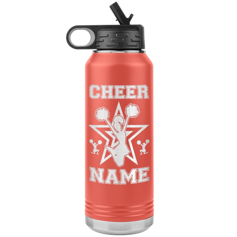Personalized Cheerleading Water Bottle Tumbler Gifts For Cheerleaders Cheer Gifts Cheer Water Bottle