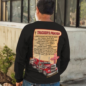 Trucker t-shirt | Long Sleeve Christian Trucker Shirts | Trucker&#39;s Prayer | Christian Trucker | Gifts For Truckers