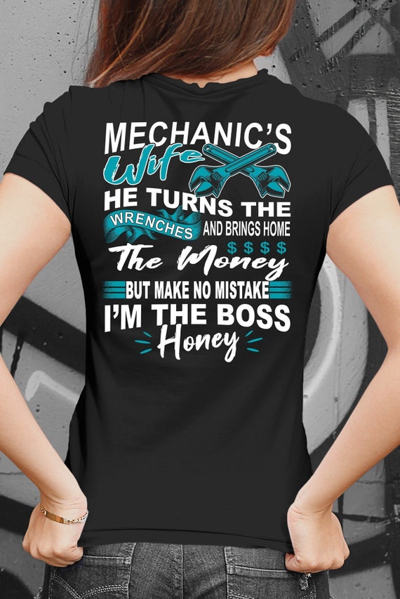 Camisa de esposa mecanica jefe carino regalos mecanicos para ella esposa de mecanico camisas mecanicas Etsy Mexico