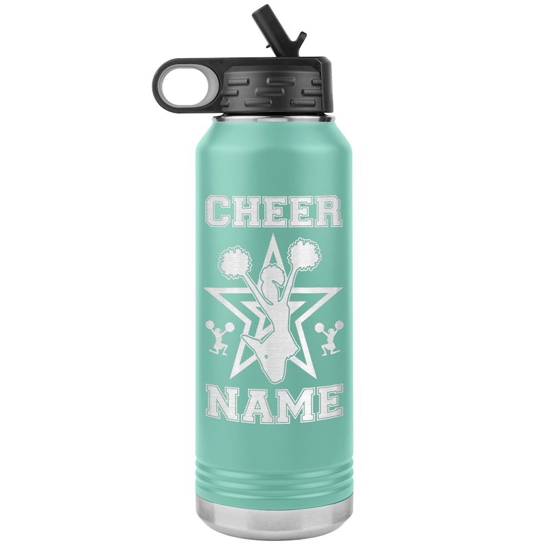Personalized Cheerleading Water Bottle Tumbler Gifts For Cheerleaders Cheer Gifts Cheer Water Bottle