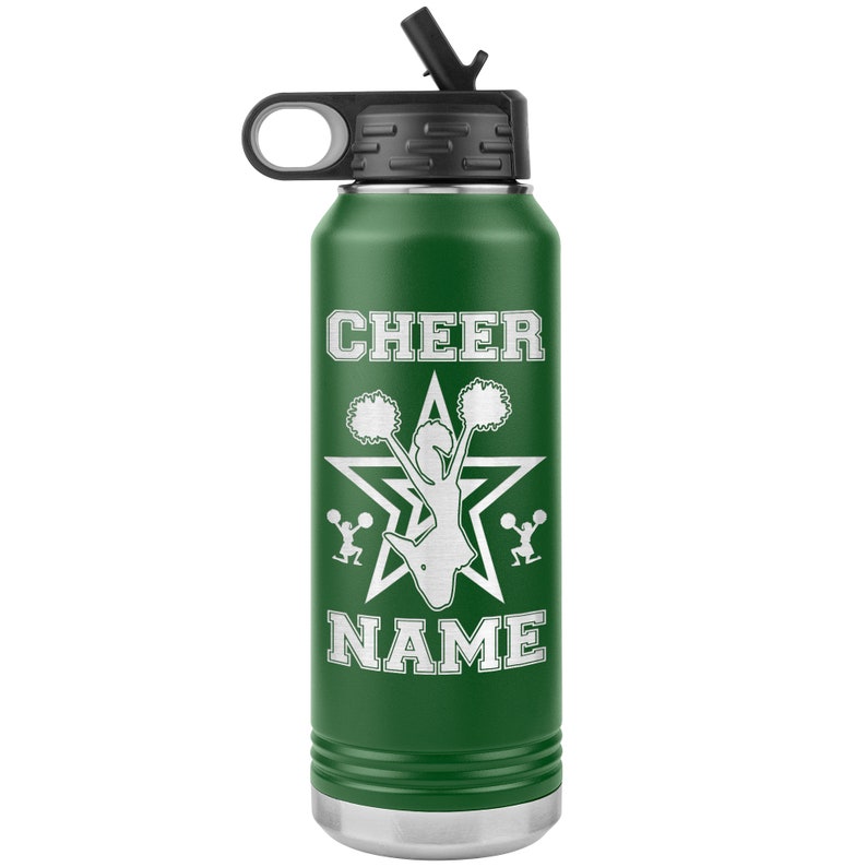 Personalized Cheerleading Water Bottle Tumbler Gifts For Cheerleaders Cheer Gifts Cheer Water Bottle