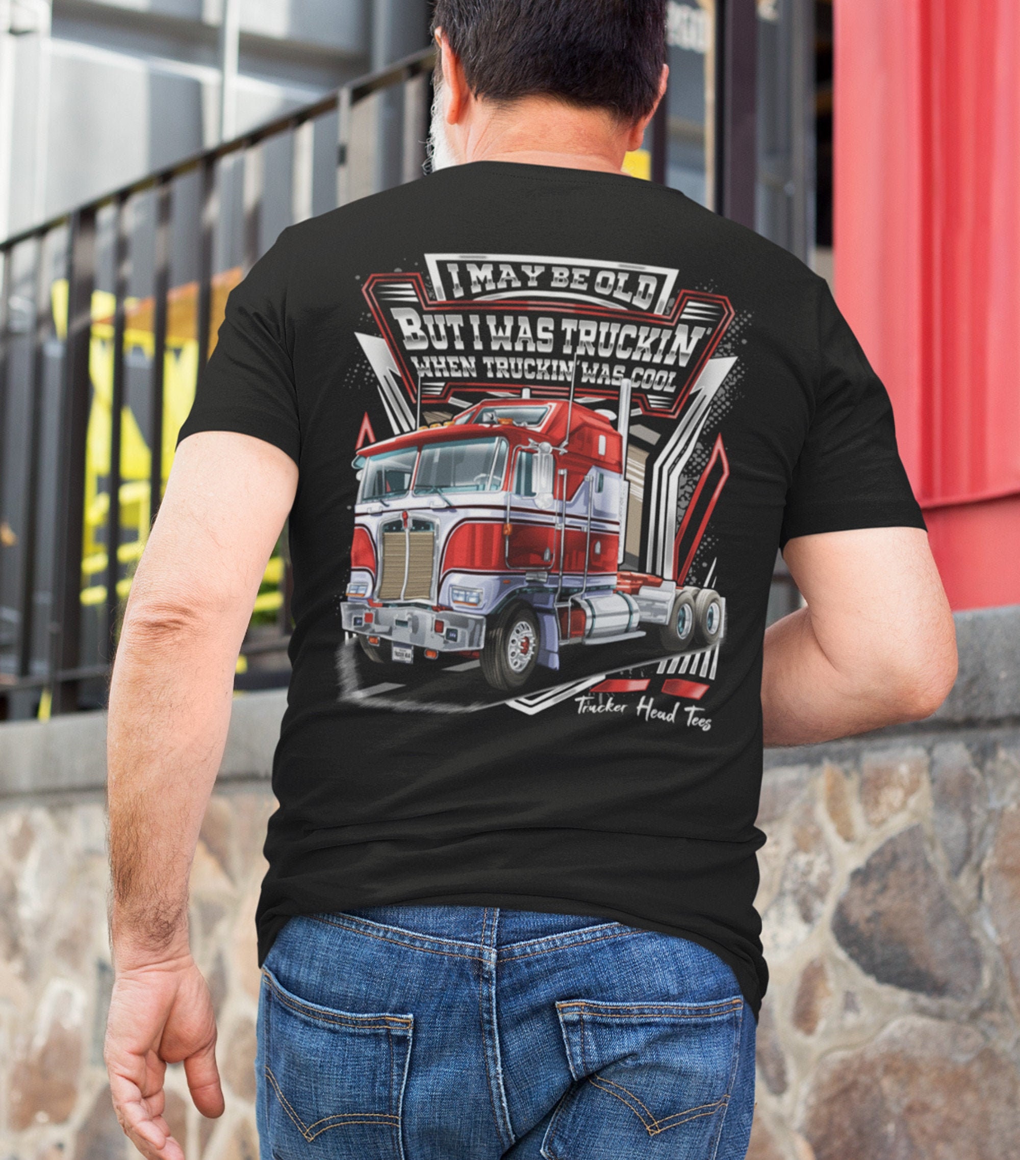 Trucker t-shirt Truckin’ When Truckin’ Was Cool Old | Etsy