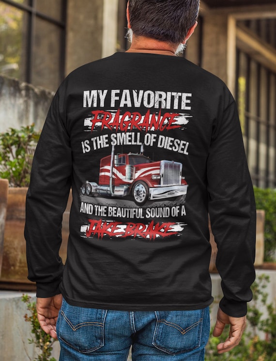 Trucker T-shirt Long Sleeve Diesel and Jake Brake Trucker - Etsy