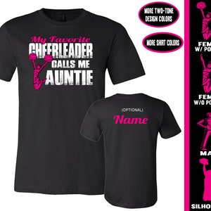 Cheer aunt shirt, Cheerleading, Cheer shirt, Cheer aunt gift, My Favorite Cheerleader Calls Me Auntie, Cheer aunt T Shirts
