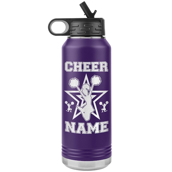Personalized Cheerleading Water Bottle Tumbler Gifts For Cheerleaders Cheer Gifts Cheer Water Bottle