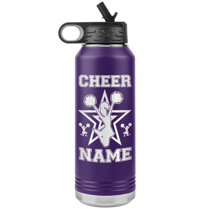 Personalized Cheerleading Water Bottle Tumbler Gifts For Cheerleaders Cheer Gifts Cheer Water Bottle