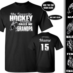 Hockey Grandpa Shirt | My Favorite Hockey Player Calls Me Grandpa | Hockey Grandpa Gift