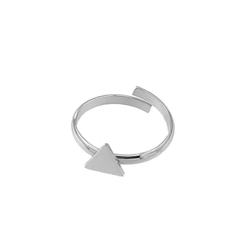 Ring with triangle, in 925 silver. Gift package for free. image 1