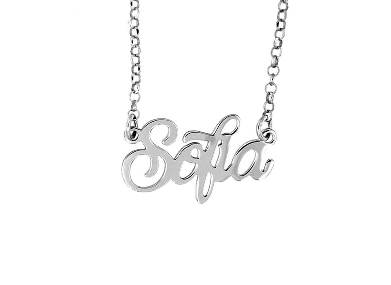 Necklace with hypoallergenic 925 silver name image 1