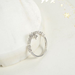 925 Sterling Silber Verstellbarer Ring mit oder ohne Perle CD9RM247