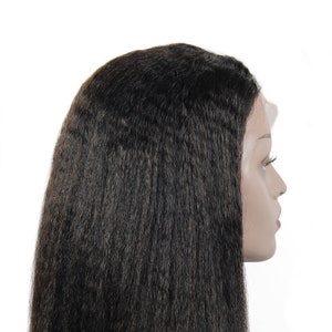 Human Hair Lace Front Wig Kinky Straight image 2