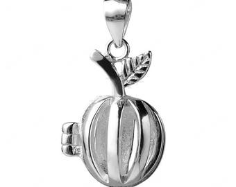 ApfelForm Perlenkäfig 925 Sterling Silber Love Wunsch Perle Anhänger CDSWP08