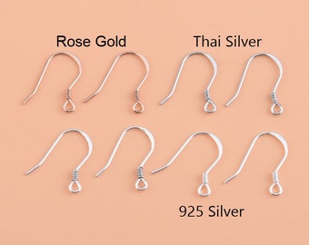 5 Pairs Hypoallergenic Earring Hooks DIY Jewelry Making Parallel Loop