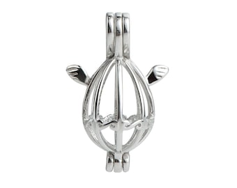 Kleines Medillon 925 Sterling Silber Engel Flügel Käfig Anhänger Anhänger ohne Kette oder Perle CDSWP16