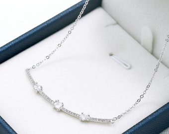 Fashion Silver Necklace Simple Collarbone Chain Temperament Birthday Gift Necklace CDPY101
