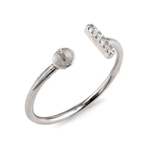 Thin Ring Findings Fai da te 925 Sterling Silver Ring Mount per la realizzazione di gioielli fai-da-te