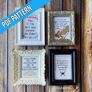 Bo Burnham Inside Outtakes mini cross stitch pattern set