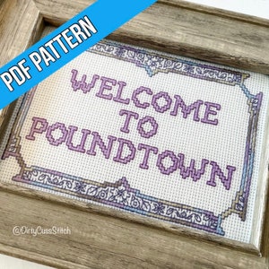 Welcome to Poundtown cross stitch pattern PDF