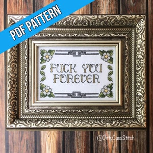 Fuck You Forever Cross Stitch Pattern PDF - Etsy