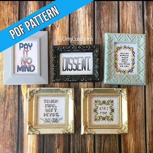 Dead Feminists mini cross stitch pattern PDF set