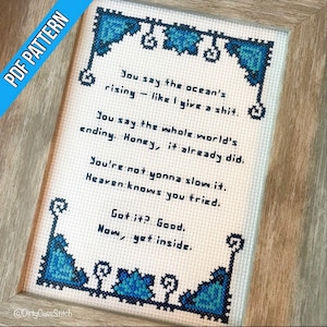 All Eyes on Me Bo Burnham cross stitch PDF pattern