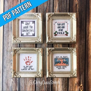 Supernatural Mini Cross Stitch Pattern PDF Pack