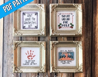 Paquete PDF de patrón de punto de cruz mini sobrenatural