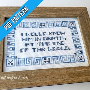 Song of Achilles fanart cross stitch pattern