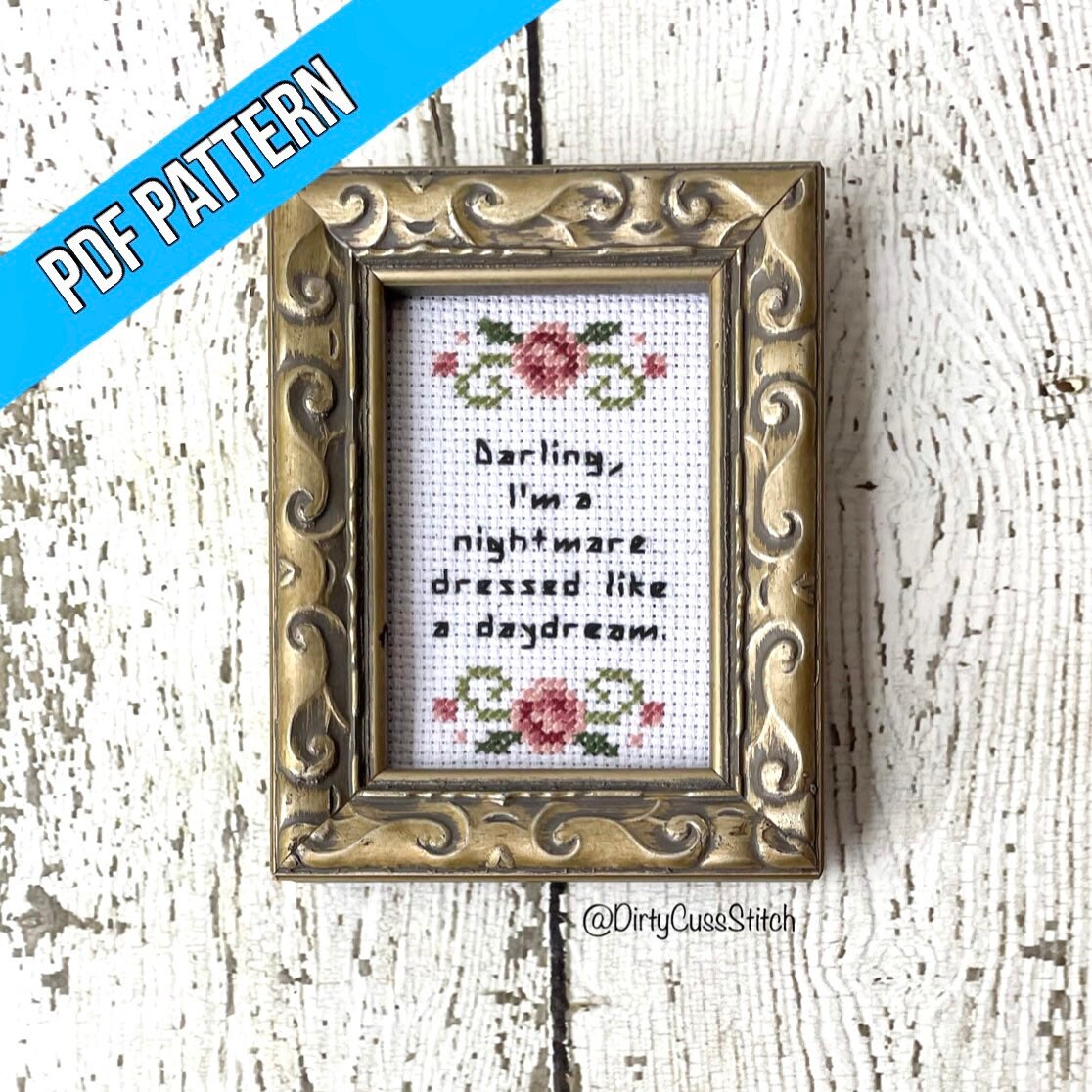 Taylor Swift GROUP TWO Mini Cross Stitch Lyric Pattern Set