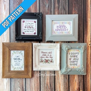 The Killers lyric inspired mini cross stitch PDF pattern set