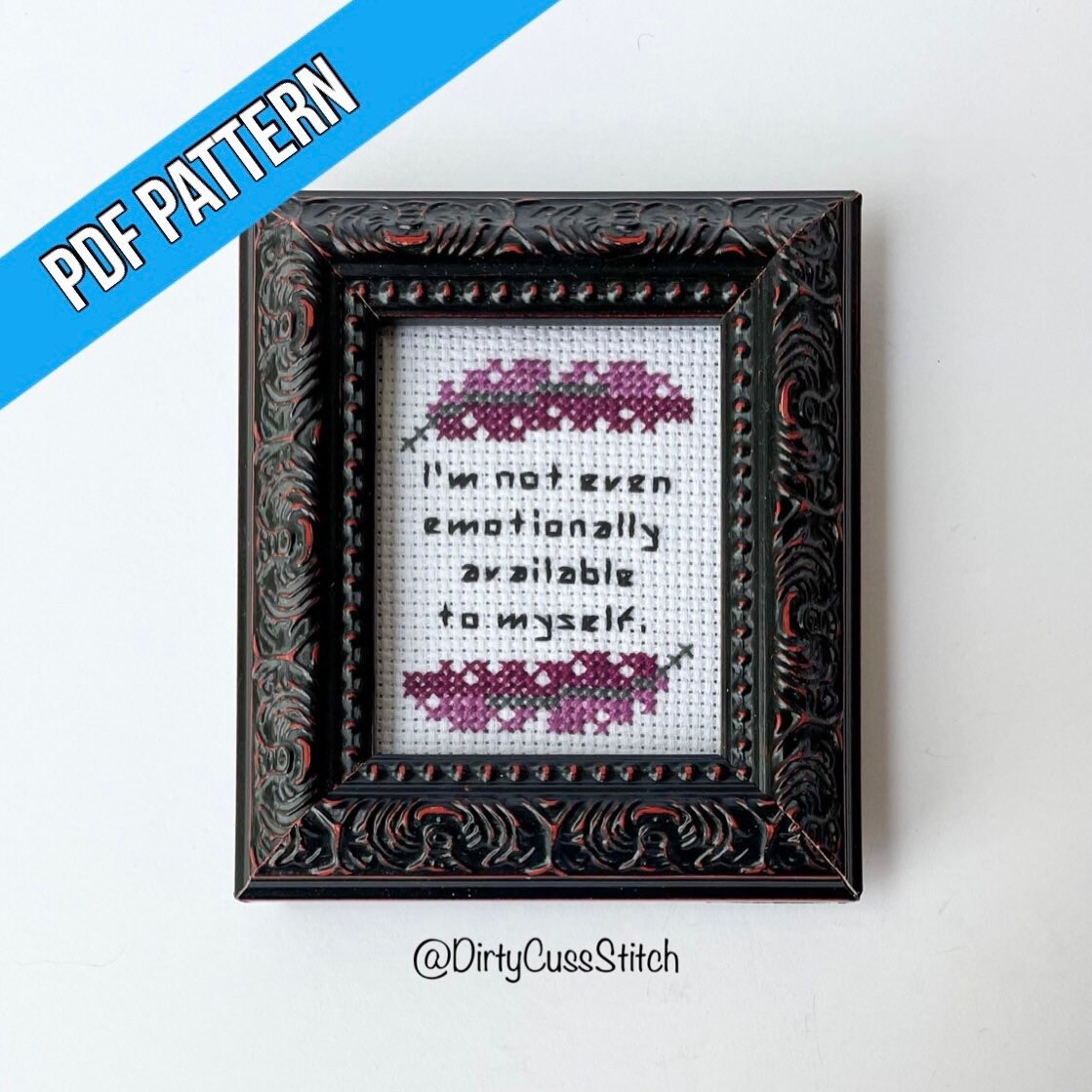 Sassy Stitches mini cross stitch PDF pattern set Etsy Sassy cross stitch applique