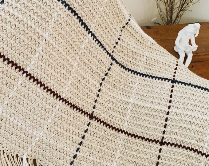 Featured listing image: Crocheted Throw Blanket.