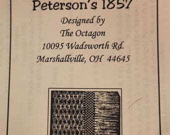 Crochet Pattern Wool Scarf Civil War 1850s 1860s Pattern 19th Century Attire Dress Accessory Victorian New