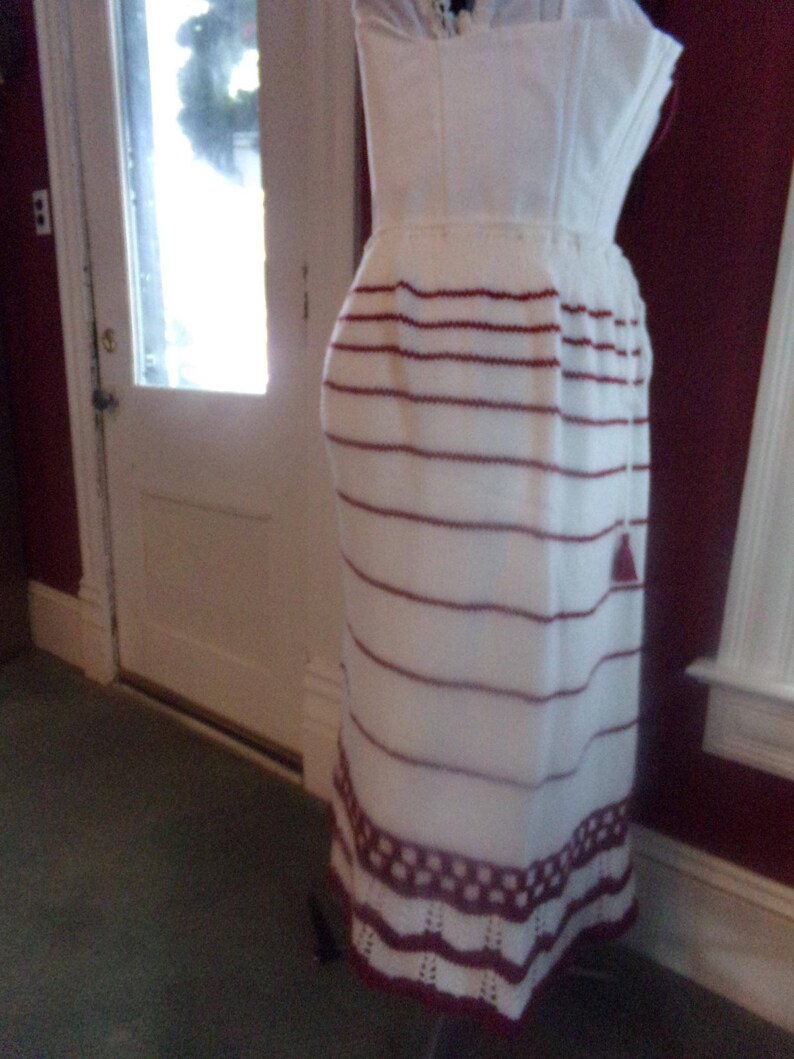Victorian Attire Civil War HAND KNIT PETTICOAT from original Repro Costume New