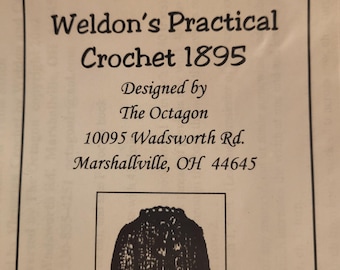 Patrón de crochet Chaqueta infantil en punto triple Guerra Civil Década de 1850 Década de 1860 Patrón Vestido del siglo XIX Accesorio Victoriano Nuevo