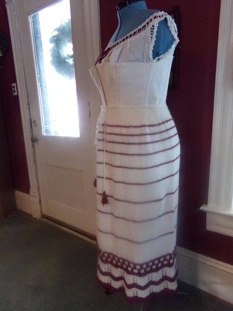 Victorian Attire Civil War HAND KNIT PETTICOAT from original Repro Costume New