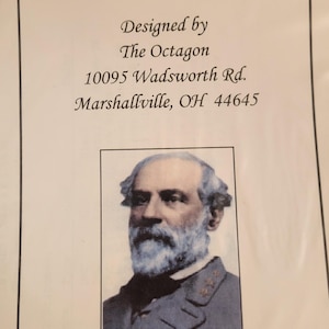 Kreuzstichmuster Robert E. Lee Bürgerkrieg 1850er 1860er Jahre Muster 19tes Jahrhundert Kleidung Accessoire Victorian New