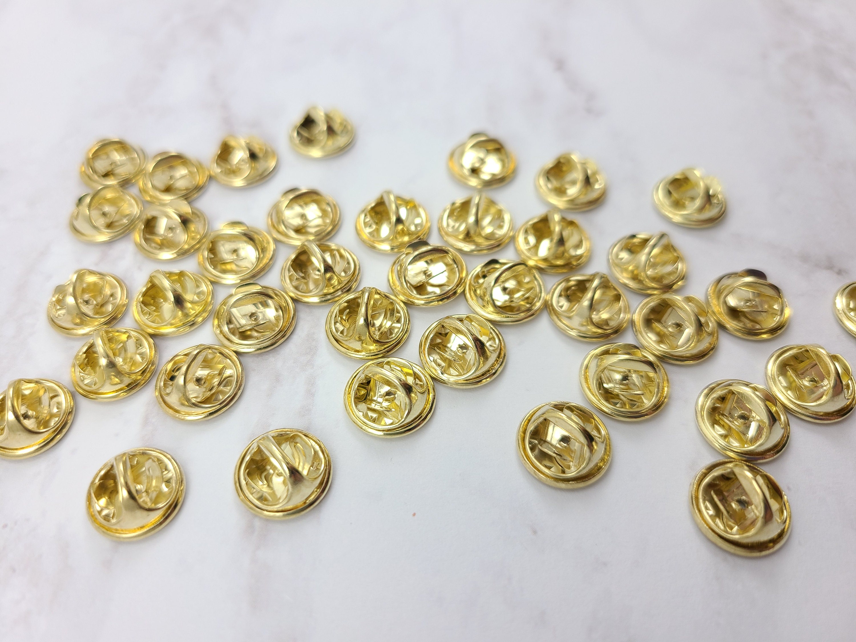 Gold Butterfly Clutch Backs, 100 Pieces, Lapel Pin Back, Tie Tack Backs ...